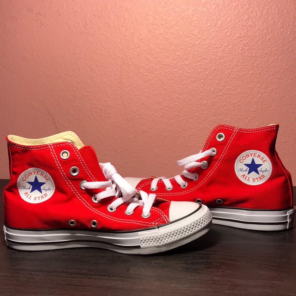 Red high top converse